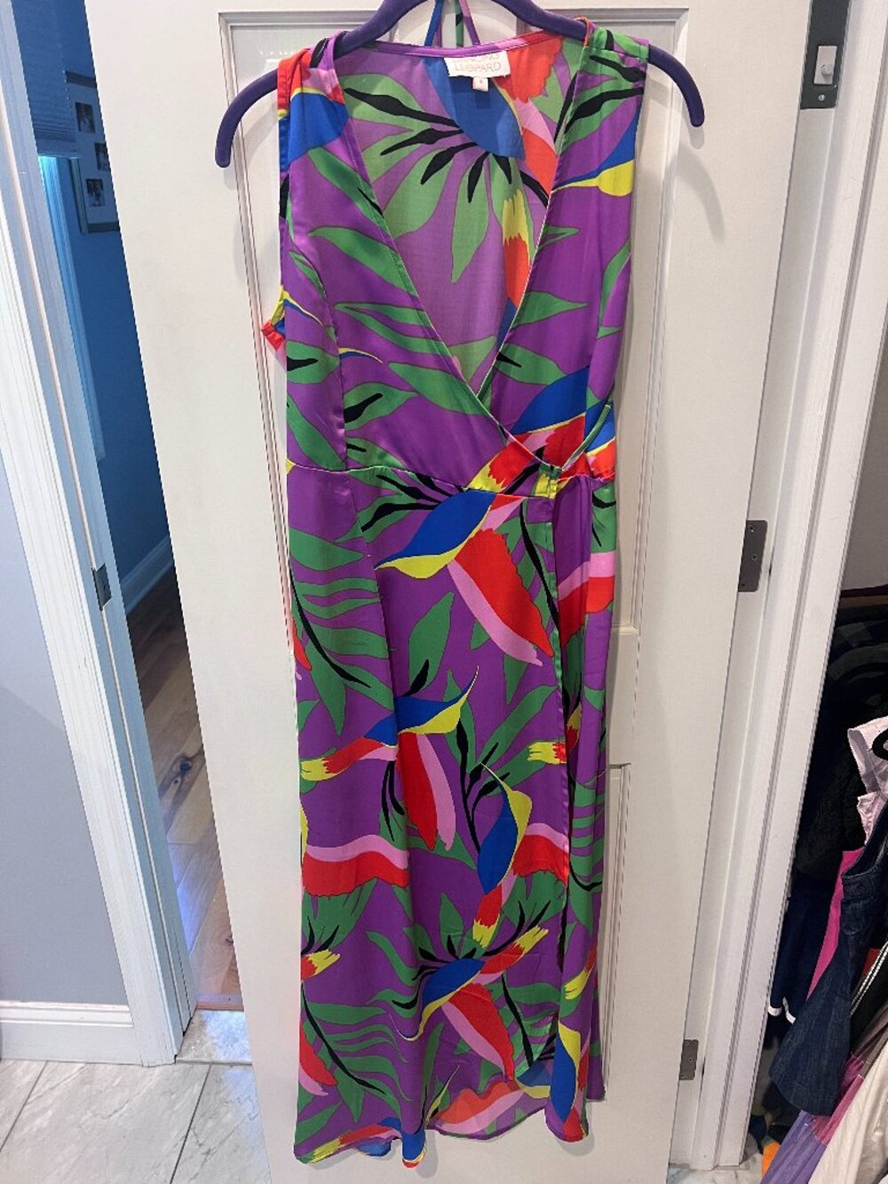 Dancing Leopard floral wrap dress size 8